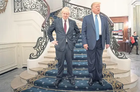  ?? Picture: PA. ?? Prime Minister Boris Johnson meets US President Donald Trump for bilateral talks during the G7 summit in Biarritz, France.