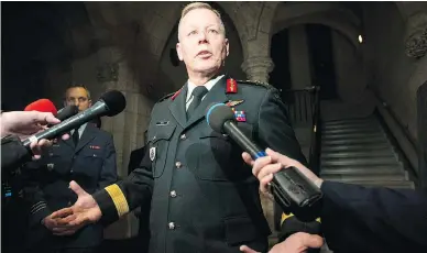 ?? JUSTIN TANG / THE CANADIAN PRESS ?? Chief of the Defence Staff Jonathan Vance suspended Vice Admiral Mark Norman one year ago Tuesday.