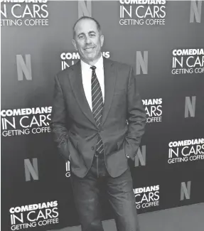  ??  ?? Jerry Seinfeld attends the “Comedians In Cars Getting Coffee,” photo call at The Paley Center for Media, Wednesday, July 17, in Beverly Hills, Calif. WILLY SANJUAN/INVISION/AP