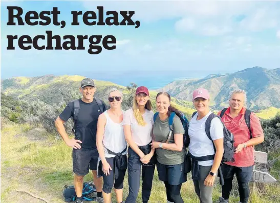  ?? ?? Belinda Innes and her friends enjoyed a spectacula­r three-day walk at Kawakawa Station ... after Covid caused it to be put off several times.