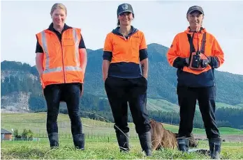  ?? Photo / Rachel
Canning ?? Pa¯ mu Farms Taupo¯ has just employed three female managers on their dairy units. Carol Cuttance (left) manages Burgess, Liza Arnold manages Quarry, and Mona Cable manages Resolution.