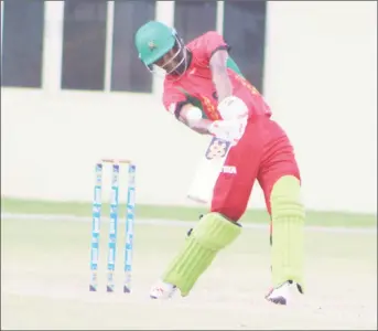  ?? Alkins Photo) (Royston ?? Teenager Keemo made a solid case for selection in Warriors’s staring XI after scoring a breezy 36 from 17 deliveries against the select XI yesterday. Paul was the only Warriors batsman who showed any applicatio­n with the bat