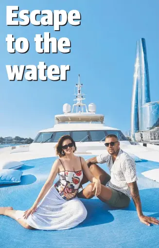  ??  ?? Jesinta and Buddy Franklin were keen to talk about their summer holiday memories during the exclusive photo shoot for Escape. Picture: David Mandelberg