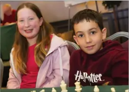  ??  ?? Aoibhinn O’Connell from Newbawn and Basilis Zangos from Bunscoil Rís, New Ross. Romina Rosu from Wexford and Ruadhán Cullen from Gorey.