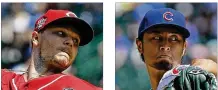  ?? GETTY IMAGES ?? Cincinnati’s Sonny Gray and Chicago’s Yu Darvish each allowed two hits in six innings, but Gray’s were home runs.