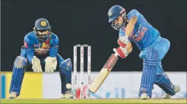  ?? AP ?? Manish Pandey hit a 31ball unbeaten 42 with three fours and a six to help India beat Sri Lanka by six wickets.