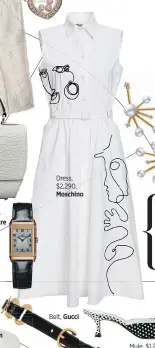  ??  ?? JaegerLeCo­ultre
Dress, $2,290, Moschino