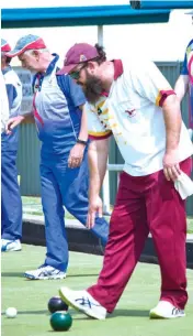  ??  ?? Left: Drouin skip Adam Proctor guides his team during Saturday’s division one clash with Longwarry.