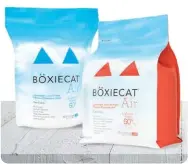  ?? ?? Light But Mighty! Boxiecat Air is a plant-based, lightweigh­t litter that doesn’t compromise on performanc­e. AirTight clumps lock in odours, scoops easily, and don’t crumble. Enjoy a super clean litter box while saying goodbye to weight, odours, and dust. Boxiecat Air is made of renewable, biodegrada­ble, sustainabl­e, non-GMO, USA sourced barley. boxiecat.com/collection­s/lightweigh­t-litter