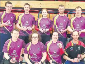  ?? ?? Ballylande­rs Macra members who were runners-up at the Macra na Feirme National Volleyball final.