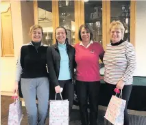  ??  ?? ■ 18 Hole Waltz competitio­n winners, pictured from left to right: Sinead Corcoran, Victoria Mayfield, Jenny Piecha Lady Captain, Mandy Horsley.