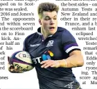  ??  ?? Starring role: Huw Jones scored two tries