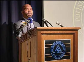  ?? EVAN BRANDT — MEDIANEWS GROUP ?? “In Harrisburg, $4 billion is a big number. It’s a problem we don’t yet have a solution for,” state Rep. Napoleon Nelson said.