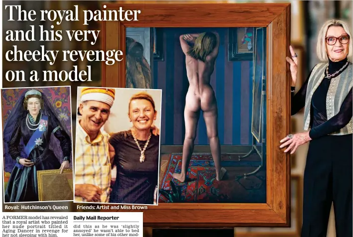  ?? ?? Looking back: Former model Caroline Brown with the nude Hutchinson painted of her