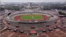  ?? (AP PHOTO/CHRISTIAN PALMA) ?? The Olympic Stadium stands empty as Mexico City faces its lockdown to help slow the spread of the new coronaviru­s, .