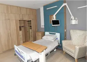  ??  ?? Comfort Each patient’s room has facilities including a television and fridge