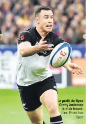  ?? Photo Icon Sport ?? Le profil de Ryan Crotty intéresse le club francilien.
