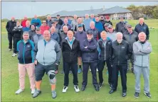  ?? ?? Dunaverty Golf Club’s Heidbanger­s met with members of Shiskine Golf Club to play for the inaugural Kilbrannan Shield.