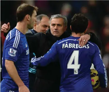  ?? Picture: EPA ?? MORE THAN A FATHER: Cesc Fabregas says that Jose Mourinho made him feel like a leader at Chelsea. The pair will cross paths again in the FA Cup final tomorrow.