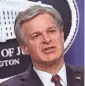  ?? GETTY IMAGES ?? FBI Director Christophe­r Wray says China can weaponize TikTok data.