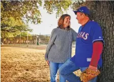  ??  ?? Frank Miller and his wife Alice at Cole Park in Dallas, on Jan. 13.