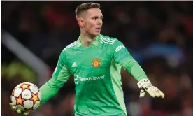  ?? ?? Dean Henderson playing for Manchester United against Young Boys last December – one of three appearance­s last season. Photograph: Robbie Jay Barratt - AMA/Getty Images