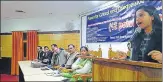  ?? HT PHOTO ?? ▪ Speakers at a discussion organised by the Forum for Critical and Progressiv­e Thinking in Lucknow on Sunday.