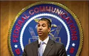  ?? ERIC THAYER / NEW YORK TIMES ?? Federal Communicat­ions Commission Chairman Ajit Pai said Tuesday he wants to repeal internet neutrality rules that prohibit service providers from favoring certain content above others.