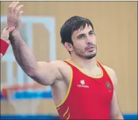  ?? FOTO: M. MONTILLA ?? El luchador Taimuraz Friev, bronce en 86 kgs