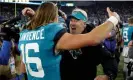  ?? Photograph: Mark J Rebilas/USA Today Sports ?? Doug Pederson and Trevor Lawrence helped the Jaguars to the playoffs this season.