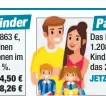  ??  ?? 1.294,50 € 1.208,26 € Das Paar erhält 1.208,26 €, fürs erste Kind rund 215 € für das 2. Kind 129 €. JETZT:NEU: