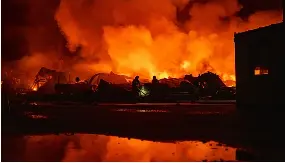 Russian attack on a World Health Organization warehouse in Ukraine