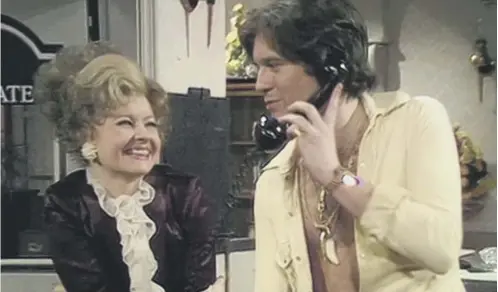  ??  ?? 0 Nicky Henson and Prunella Scales in a Fawlty Towers episode, just one of the actor’s many roles