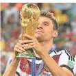  ?? FOTO: DPA ?? Weltmeiste­r 2014 mit der DFB-Elf: Thomas Müller.