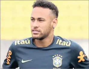  ?? PICTURES: EPA-EFE ?? Brazil’s player Neymar in action during a training session in Sochi, Russia, on July 4. He is the son of a black father and a white mother..