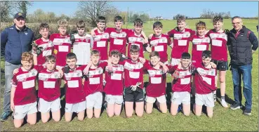  ?? ?? Galtee Gaels U15s ready for action at the Feile Peile last Saturday in Ahane.