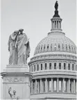  ?? J. SCOTT APPLEWHITE, AP ?? The Capitol early Thursday before the Senate convenes.