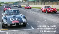  ??  ?? REMEMBER, the 250 GTO was built for the racetrack first, the road second.