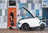  ?? FOTO: EWII MOBILITY ?? Das E-Mobil „Tripl“schafft 100 Kilometer rein elektrisch. GLS möchte damit künftig einen Teil der Pakete zustellen.