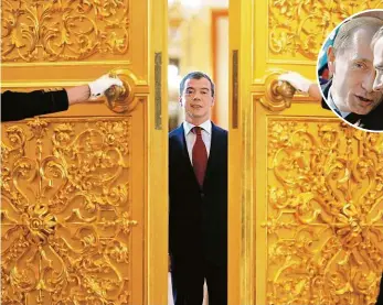  ?? Foto: Gettyimage­s ?? Hvězdná léta Medveděv na vrcholu v letech 2008-2012, jako ruský prezident a spojenec Vladimíra Putina.