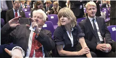  ??  ?? Boris’s father Stanley, sister Rachel and his Tory MP brother Jo