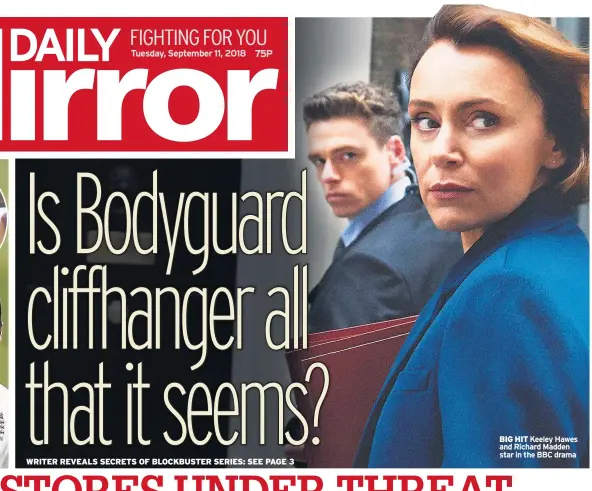  ??  ?? BIG HIT Keeley Hawes and Richard Madden star in the BBC drama