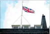  ?? PHOTO: GETTY IMAGES ?? The Union flag flies at half mast in Downing Street.