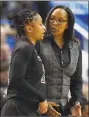  ?? Associated Press file photo ?? Tanaya Atkinson, left, is the new owner of Temple’s single-season scoring record.