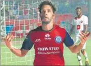  ?? ISL ?? Michael Soosairaj celebrates a goal against FC Goa on Thursday.