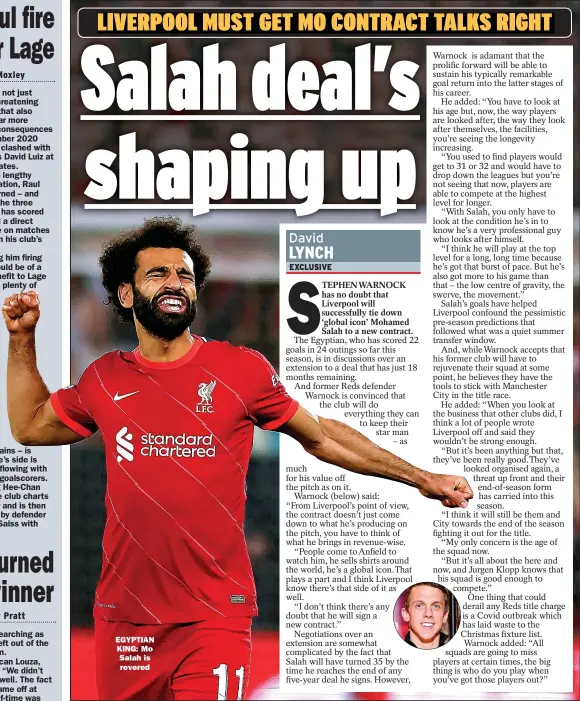  ?? ?? EGYPTIAN KING: Mo Salah is
revered