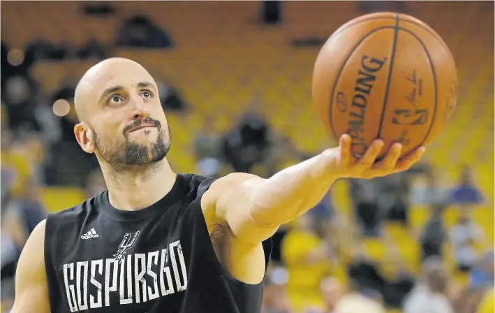  ?? AFP ?? Manu. Emanuel Ginóbili es un símbolo de los Spurs. Hace tiempo que los fans de la franquicia texana adoptaron como propio al mejor jugador argentino de todos los tiempos.