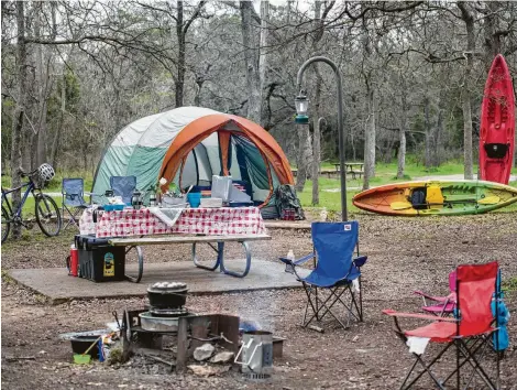  ?? Courtesy Texas Parks and Wildlife Department ?? TPWD this week unveiled an expanded online reservatio­n system that will let visitors to state parks reserve specific campsites and buy day-use permits in advance, ensuring they won’t get turned away from even the busiest parks.