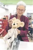  ?? ?? At the Steiff factory, teddy bears are assembled in parts – legs, arms, body and heads – and then are sewn inside-out and turned the right way through a specially designed tool.