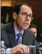  ?? EVAN VUCCI / ASSOCIATED PRESS ?? AT&T Chairman and CEO Randall Stephenson testifies at a hearing on Capitol Hill in 2016.